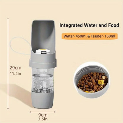 Portable Dog Water Bottle with Dispenser